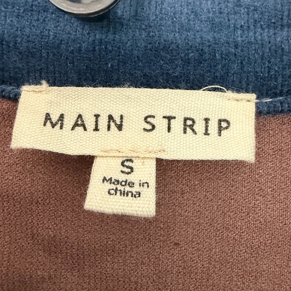 Main Strip Colorblock Patchwork Jacket  Small Shacket - Picture 3 of 8